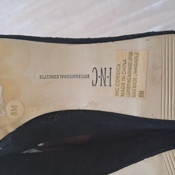 INC International Concept Corsica Suede Leather Mesh Bow Detail Pointy Toe Flat - Picture 3 of 10